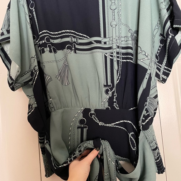 ANN TAYLOR Boat Neck Tie Waist Blouse - Picture 4 of 4